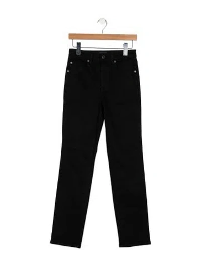 Pre-owned Khaite Mid-rise Straight Leg Jeans In Black
