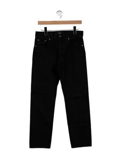 Pre-owned Khaite Mid-rise Straight Leg Jeans In Black
