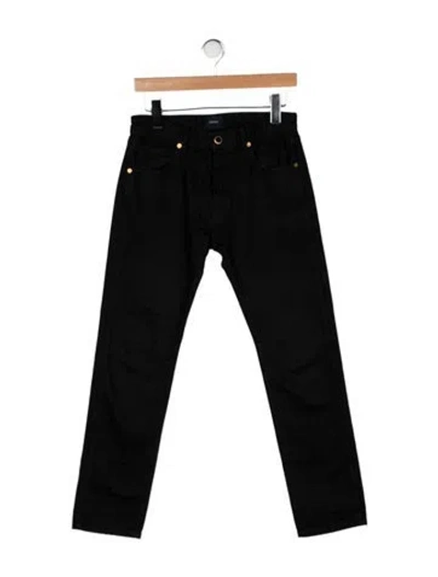 Pre-owned Khaite Mid-rise Straight Leg Jeans In Black