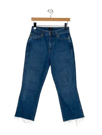 Pre-owned Khaite Mid-rise Straight Leg Jeans In Blue