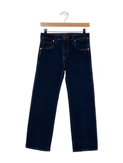 Pre-owned Khaite Mid-rise Straight Leg Jeans In Blue