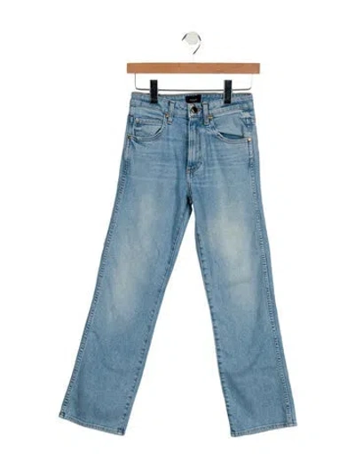 Pre-owned Khaite Mid-rise Straight Leg Jeans In Blue