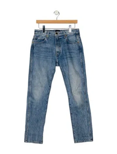 Pre-owned Khaite Mid-rise Straight Leg Jeans In Blue