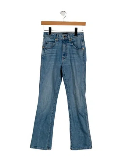 Pre-owned Khaite Mid-rise Straight Leg Jeans In Blue