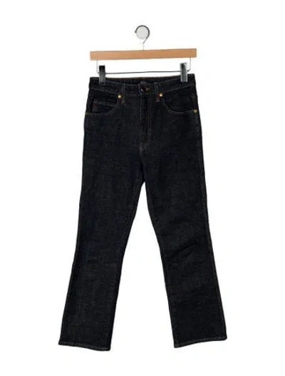 Pre-owned Khaite Mid-rise Straight Leg Jeans In Blue