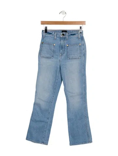 Pre-owned Khaite Mid-rise Straight Leg Jeans In Blue