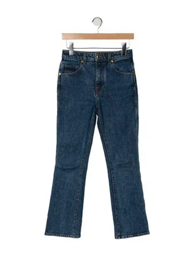 Pre-owned Khaite Mid-rise Straight Leg Jeans In Blue