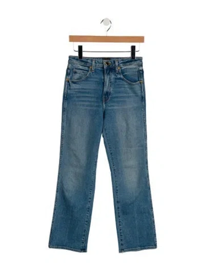 Pre-owned Khaite Mid-rise Straight Leg Jeans In Blue