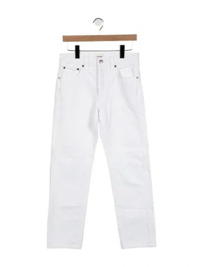 Pre-owned Khaite Mid-rise Straight Leg Jeans In Blue