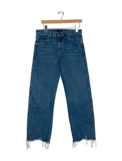 Pre-owned Khaite Mid-rise Straight Leg Jeans In Blue