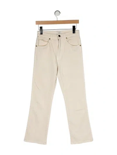 Pre-owned Khaite Mid-rise Straight Leg Jeans In Neutral