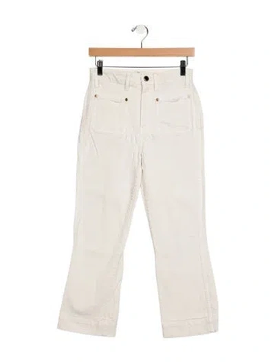 Pre-owned Khaite Mid-rise Straight Leg Jeans In Neutral