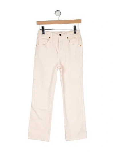 Pre-owned Khaite Mid-rise Straight Leg Jeans In Neutral