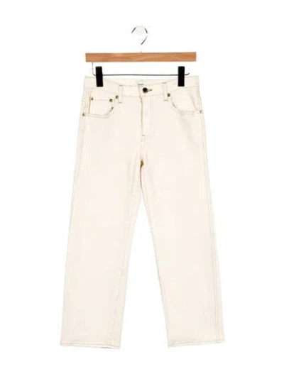 Pre-owned Khaite Mid-rise Straight Leg Jeans In Neutral