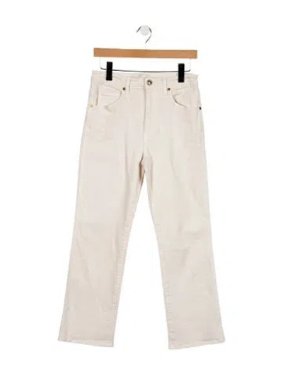 Pre-owned Khaite Mid-rise Straight Leg Jeans In Neutral