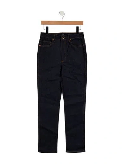 Pre-owned Khaite Mid-rise Straight Leg Jeans W/ Tags In Blue
