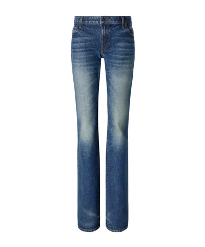 Khaite Conforti Mid-rise Straight-leg Jeans In Blue
