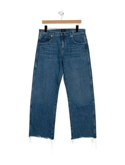 Pre-owned Khaite Mid-rise Wide Leg Jeans W/ Tags In Blue