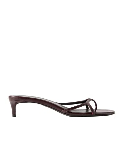 Khaite Mila High-heeled Sandals In Burgundy