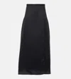 Khaite Mila Silk Maxi Skirt In Black