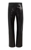 Khaite Miles Plongé Leather Straight-leg Pants