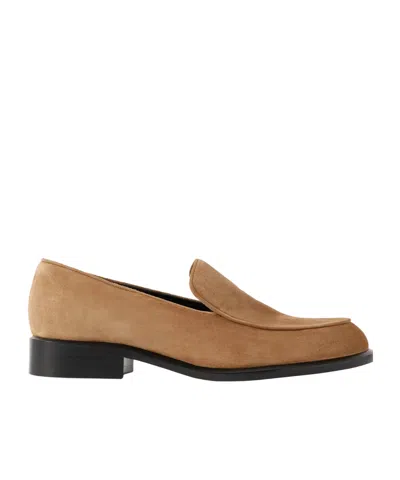 Khaite Miles Suede Loafers In Brown