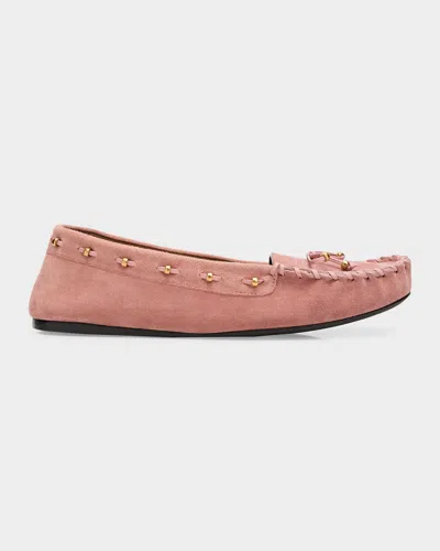 Khaite Milly Suede Moccasins In Brown