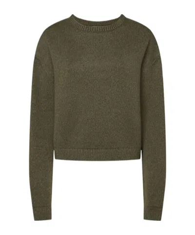 Khaite Milo Knit Crewneck Sweater In Brown