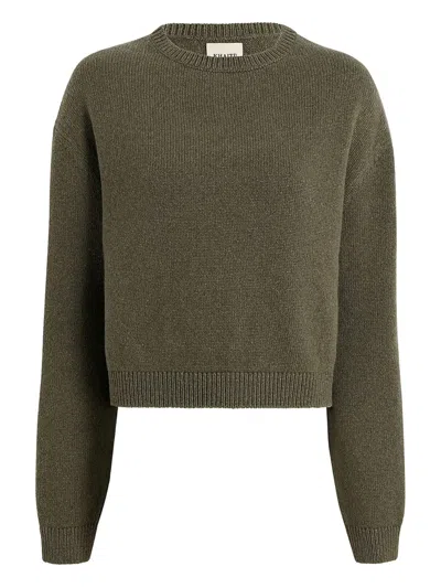 Khaite Milo Ribbed Knitwear In Green