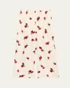 Khaite Mindy Floral Wide-leg Crop Pull-on Pants