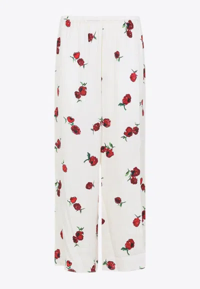 Khaite Mindy Straight-leg Pants In Multi