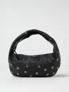 Khaite Medium Hobo Handbag With Eyelets In Black