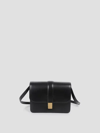 Khaite Mini Calfskin Shoulder Bag In Black