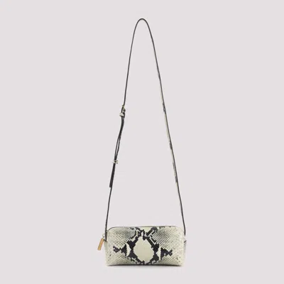 Khaite Mini Kye Snakeskin Embossed Leather Crossbody Bag In Burgundy