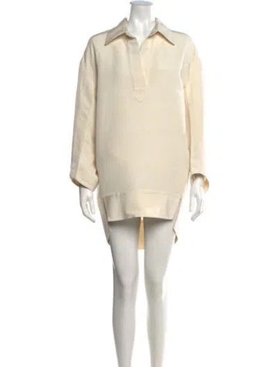 Pre-owned Khaite Mini Dress In Neutrals