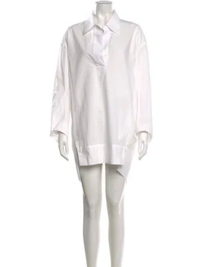 Pre-owned Khaite Mini Dress In White