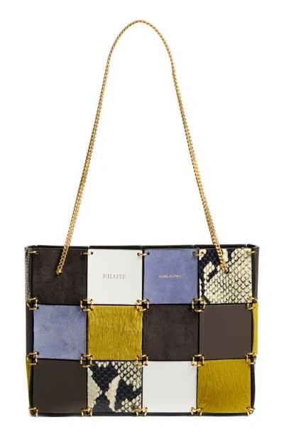 Khaite Mini Emma Patchwork Tote In Multi