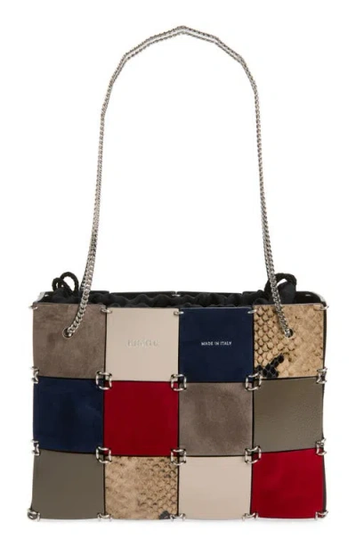 Khaite Mini Emma Patchwork Tote In Ruby Multi 695