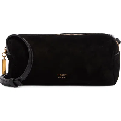 Khaite Mini Kye Leather & Suede Crossbody Bag In Red