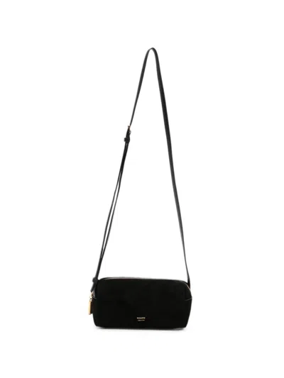 Khaite Kye Mini Suede And Leather Cross-body Bag In Black
