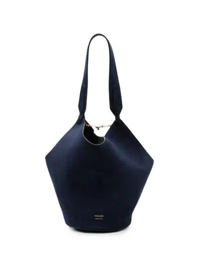 Khaite Mini Lotus Tote Bag In Blue