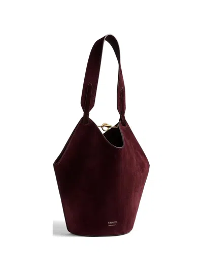 Khaite Mini Lotus Tote In Burgundy