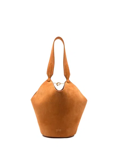 Khaite Mini Lotus Tote In Brown