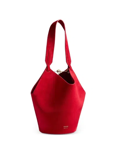 Khaite Mini Lotus Tote In Red
