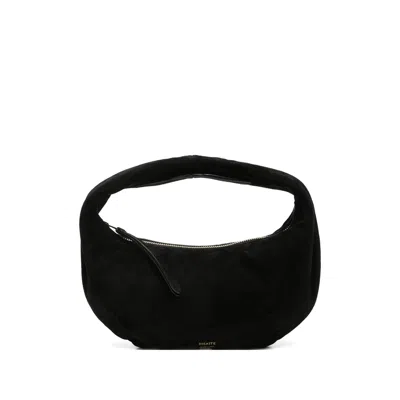Khaite Mini Olivia Suede Tote Bag In Black