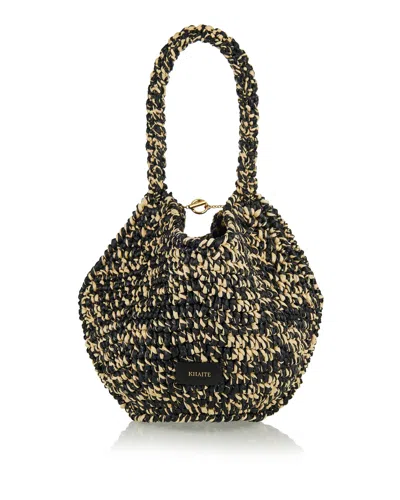 Khaite Mini Raffia Tote Handbag In Multi