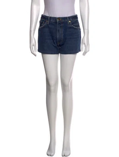 Pre-owned Khaite Mini Shorts In Blue