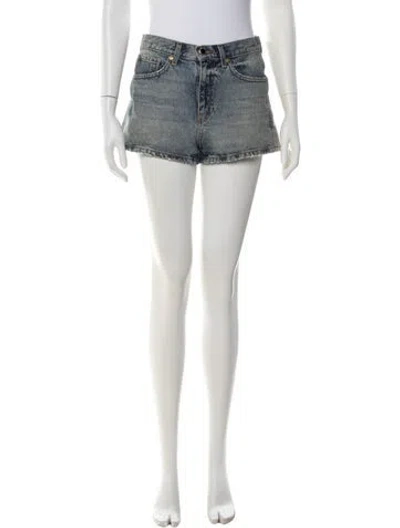 Pre-owned Khaite Mini Shorts In Blue