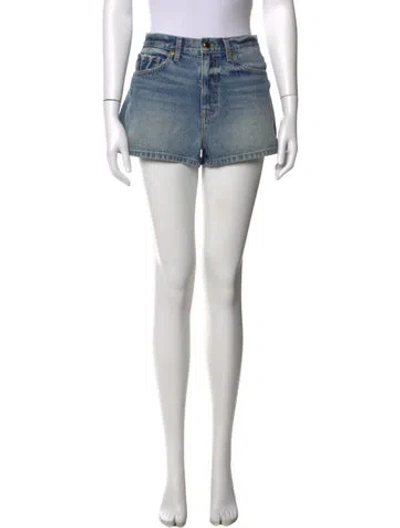 Pre-owned Khaite Mini Shorts In Blue