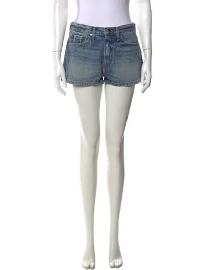 Pre-owned Khaite Mini Shorts In Blue